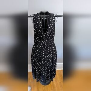 Evan Picone Black and White Polka Dot Dress